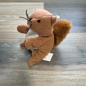 Vintage (1993) McDonald’s TY Teenie Beanie Babies “Nuts” the Squirrel NO TAG 4”